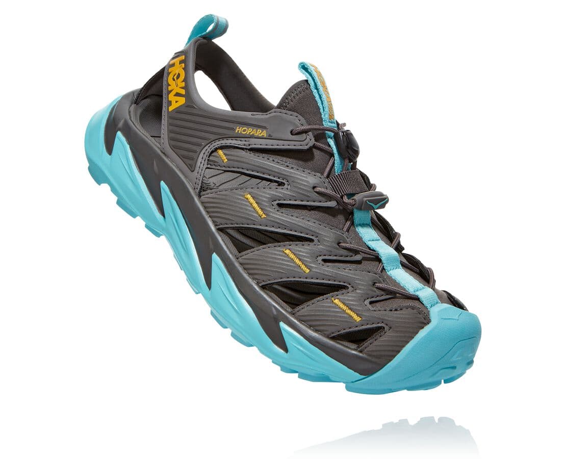 Hoka One One Hopara South Africa - Womens Recovery Sandals - Dark Grey,EVAUX-4508